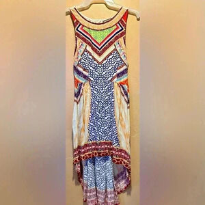 Flying Tomato Multi Print high low dress. Size S. Look like a queen💋 Like new!!